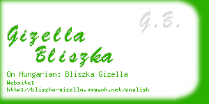 gizella bliszka business card